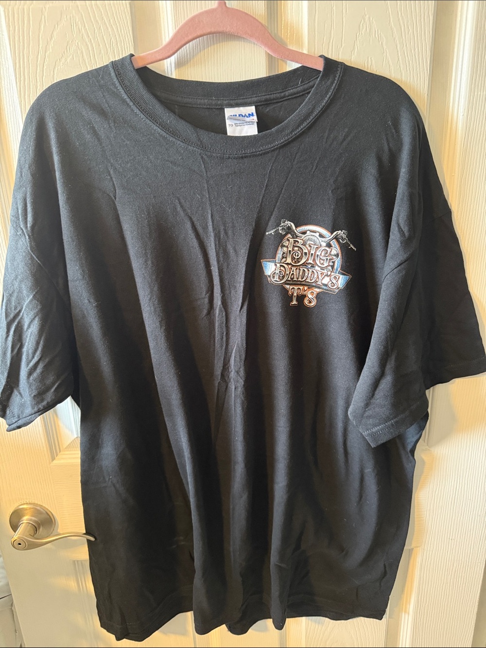 Gildan Black Short Sleeve Tee with Small Chest Logo